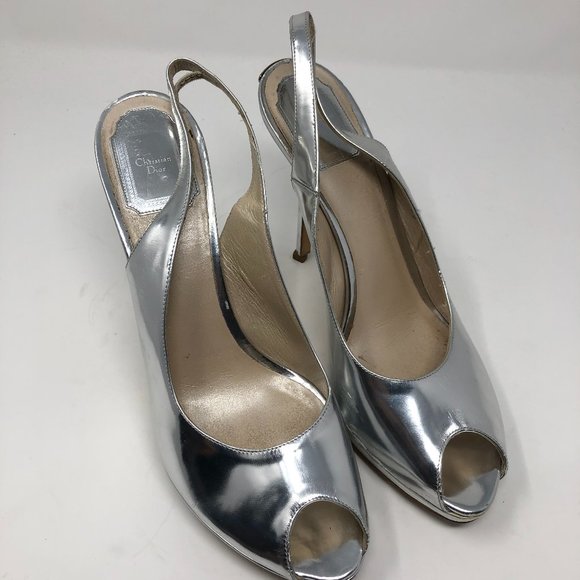 Dior Shoes - Christian Dior Size 41 High Heels Silver Women